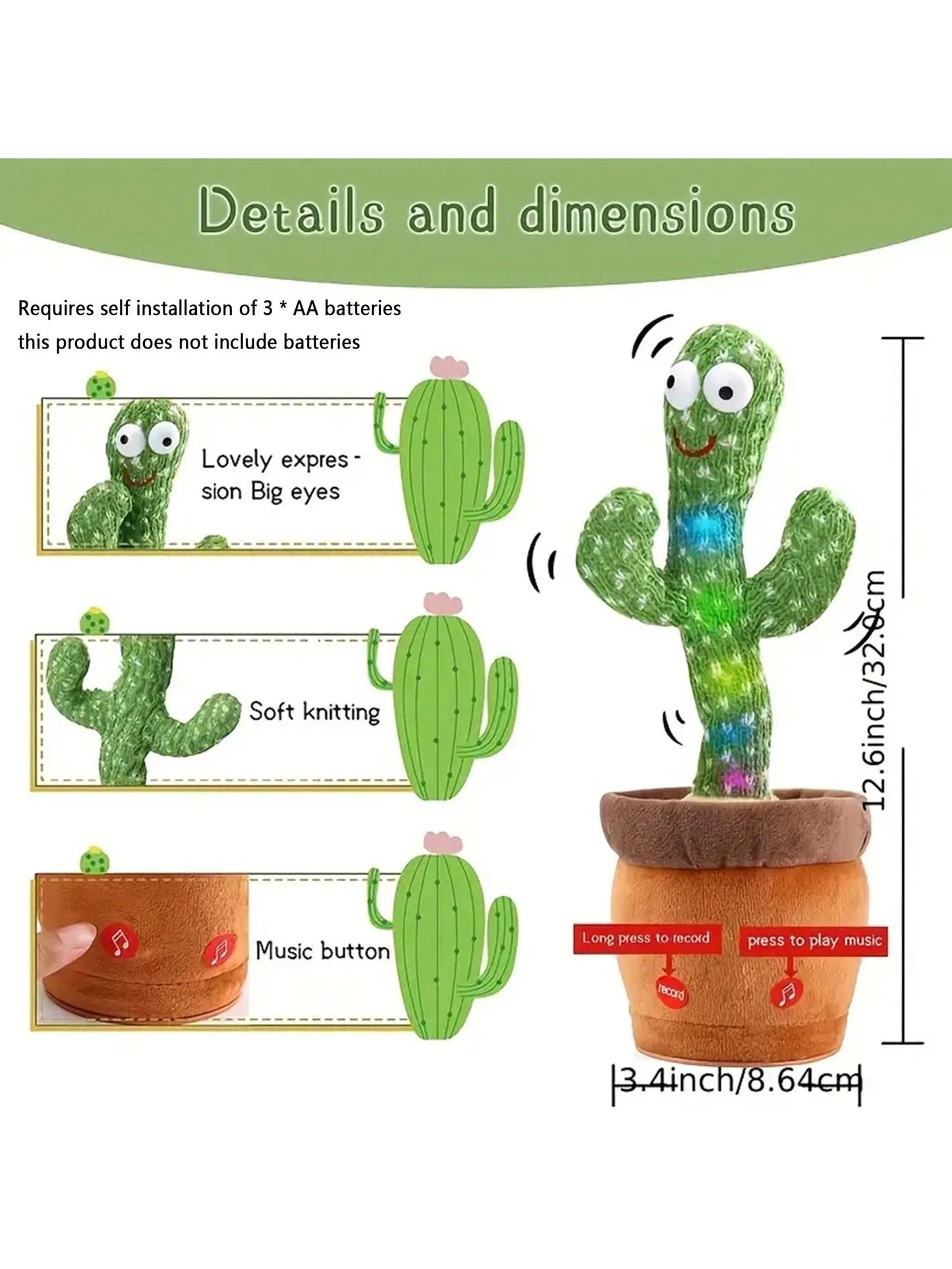 Dancing Singing Cactus Toy