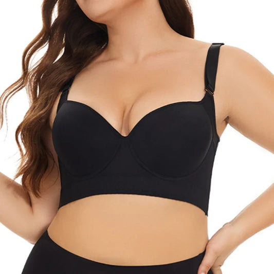 Women's Smooth Lift Full Back Push-Up Bra (Black)